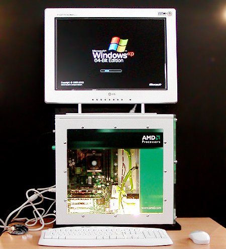 Windows XP demo on early AMD64 hardware